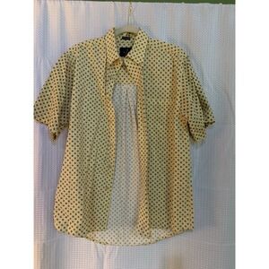 Ivy Crew Mens Medium Button Down Yellow Patterned‎ Dress Shirt.